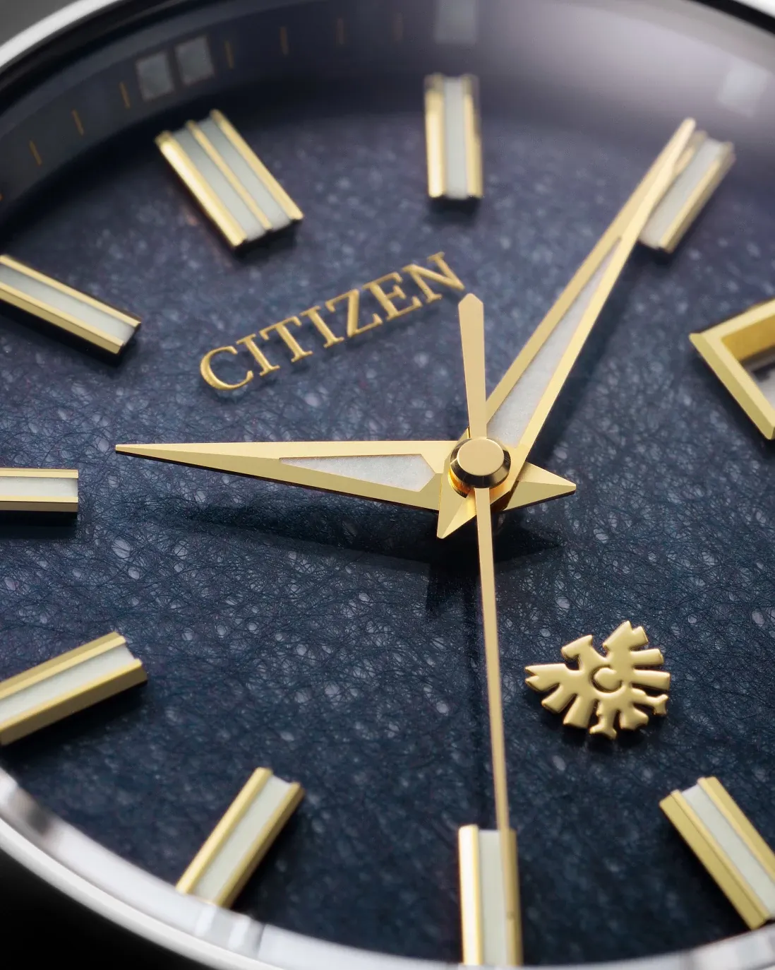The CITIZEN Navy Dial Super Titanium with Platinum DLC Coating